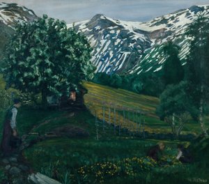 Frühlingsnacht Smieheggen, ca. 1918 von Nikolai Astrup