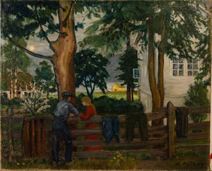 Sommernacht am Gartentor von Nikolai Astrup