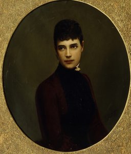 Porträt von Kaiserin Maria Fjodorowna, Prinzessin Dagmar von Dänemark 1847-1928, Mitte des 19. Jahrhunderts von Nikolai Gustavovich Schilder