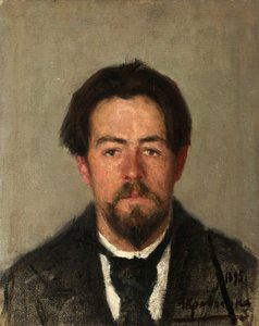 Porträt des Autors Anton Tschechow, 1895