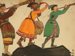 Kostümentwurf für die Oper Schneeflöckchen von N. Rimski-Korsakow, 1919