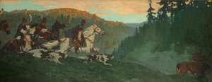Morgenjagd des Großfürsten, 1901 von Nikolai Konstantinowitsch Roerich