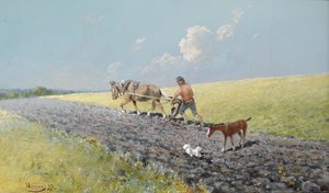 Feld pflügen, 1899