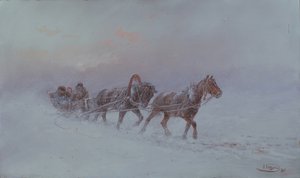 Schneesturm, 1901 von Nikolai Nikolayevich Karasin