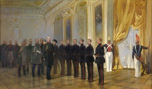 Die Präsentation des sibirischen Kosakenregiments an Kaiser Nikolaus I.