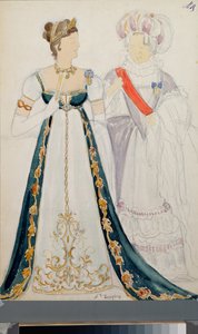 Kostümentwurf für die Oper "Eugen Onegin" von P. Tschaikowski von Nikolai Pavlovich Ulyanov
