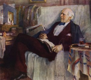 Porträt des russischen Schauspielers und Theaterregisseurs Konstantin Stanislavski bei der Arbeit
