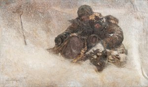 Schneesturm. Kinder von Nikolai Petrovich Bogdanov Belsky