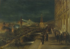Beleuchtung von Moskau anlässlich der Krönung von Kaiser Alexander III. am 15. Mai 1883 von Nikolai Yegorovich Makovsky