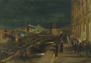 Beleuchtung von Moskau anlässlich der Krönung von Kaiser Alexander III. am 15. Mai 1883, 1883 von Nikolai Yegorovich Makovsky