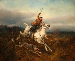Wolfsjagd, 1870 von Nikolai Yegorovich Sverchkov