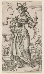 Die klugen und törichten Jungfrauen: Die fünfte törichte Jungfrau, 1518 von Nikolaus Manuel Deutsch