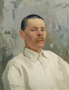 Porträt von Maxim Gorki (1868-1939) 1910 von Nikolay Pavlovich Shlein