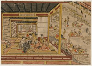 Teehaus am Kamo-Fluss in Kyoto, 1740er Jahre