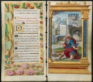 Anliegende Blätter aus einem Stundenbuch: Bußpsalmen und König David im Gebet, ca. 1530-35