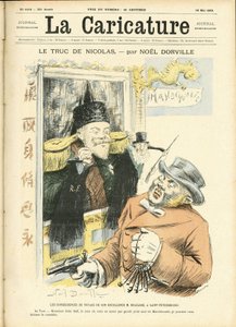 Illustration von Noel Dorville für das Cover von La Caricature (1880)