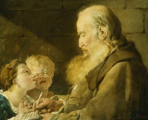Ein Schulmeister mit seinen Schülern, 1801