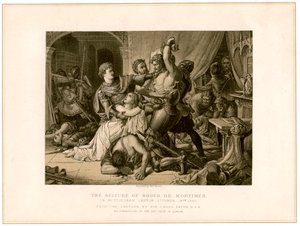 Die Festnahme von Roger de Mortimer 1287-1330 auf Nottingham Castle, 19. Jahrhundert von Noel Paton