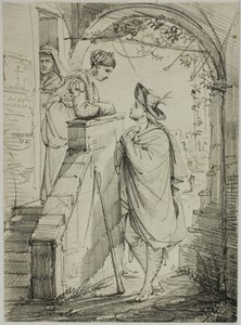 Frau und Mann im Gespräch von Noel Thomas Joseph Clerian
