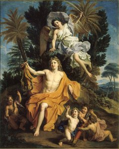 Apollon besiegt die Python-Schlange
