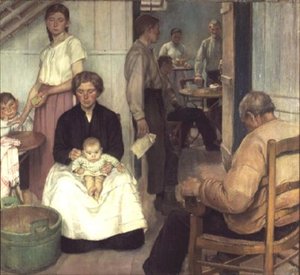 Das Hinterzimmer, Café Loos, Etaples von Nora Lucy Mowbray Cundell