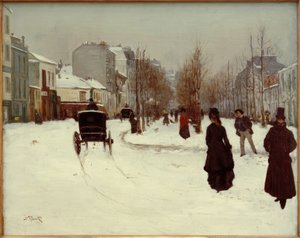 Der Boulevard de Clichy im Schnee