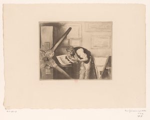 Porträt von Henri Charles Guérard in seinem Atelier von Norbert Goeneutte