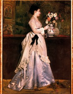 Die Frau im Blumenstrauß von Norbert Goeneutte