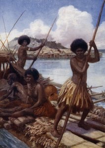 Auf dem Weg zum Markt, Britisch-Neuguinea von Norman Hardy