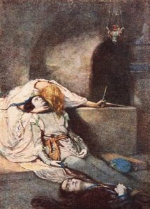 Romeo und Julia, Akt V Szene 3, Illustration aus 