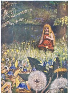 Die Maiglöckchen und die Blumen: "Jetzt weiß ich, dass ich nicht mehr zu Hause bleiben kann, die Maiglöckchen rufen mich so" von Norman Mills Price