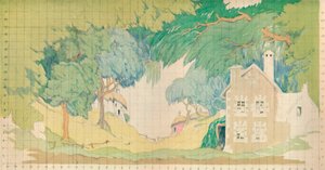 Bühnenbild für Die treue Schäferin, ca. 1927 von Norman Wilkinson of Four Oaks
