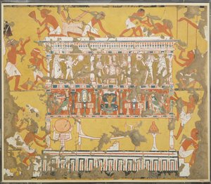 Bau eines Katafalks, Grab des Ipuy, ca. 1279–1213 v. Chr.
