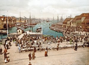 Fisketorget, Bergen, veröffentlicht um 1900