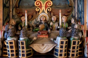 Das letzte Abendmahl (Detail von einem Altarbild, Mo I Rana Kirche)