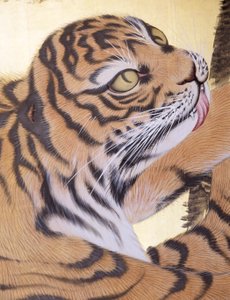 Tiger in einer Landschaft