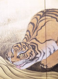 Tiger in einer Landschaft