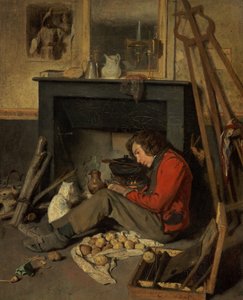 Innenraum eines Ateliers von Octave Tassaert