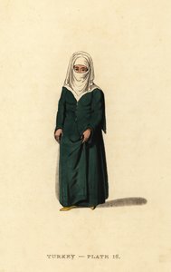 Türkische Frau aus Konstantinopel (Istanbul), Osmanisches Reich von Octavian (after) Dalvimart