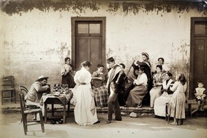 Chilenos tanzen die Cueca