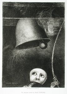 Eine Maske läutet das Totenglöckchen von Odilon Redon