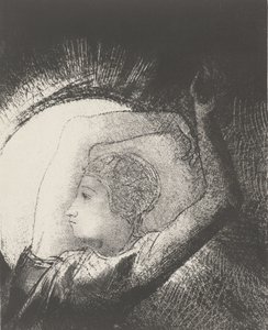 Eine Frau bekleidet von der Sonne, 1899 (Druck) von Odilon Redon