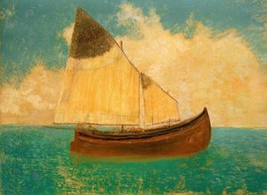 Treibend (Das Boot mit gelben Segeln) von Odilon Redon