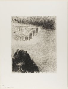Und ich, Johannes, sah die heilige Stadt, das neue Jerusalem, von Gott aus dem Himmel herabkommen, Platte 11 von 12 von Odilon Redon