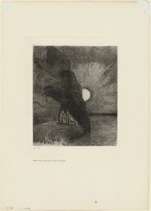 Unaufhörlich an meiner Seite rührt der Dämon, Platte 7 aus Charles Baudelaires Die Blumen des Bösen von Odilon Redon