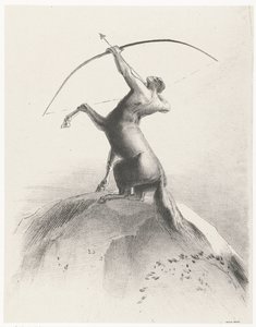 Zentaur richtet auf den Himmel