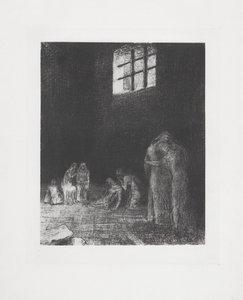 Im Schatten der Menschen weinen und beten... von Odilon Redon
