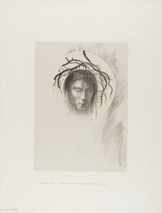Der Tag erscheint endlich,...und im eigentlichen Sonnenscheibe leuchtet das Gesicht Jesu Christi, Platte 24 von 24 von Odilon Redon