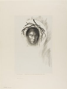 Der Tag erscheint endlich,...und im Sonnenscheibe leuchtet das Gesicht von Jesus Christus, Platte 24 von 24 von Odilon Redon