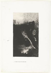 Die Chimäre mit grünen Augen, schreiend, sich drehend